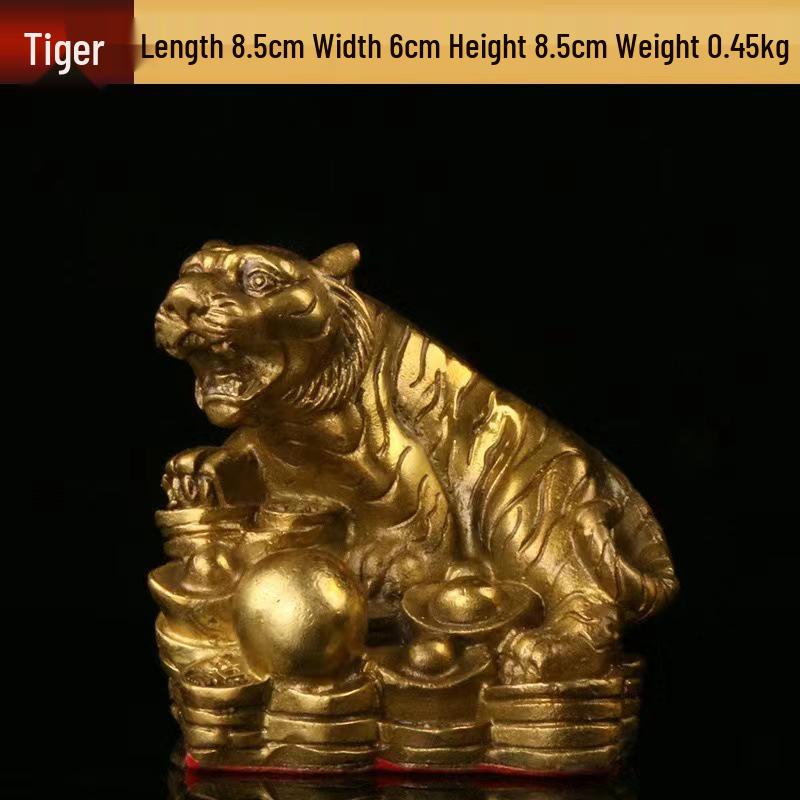Chinese Zodiac Bronze Brass Ornaments: Rat, Ox, Tiger, Rabbit, Dragon, Snake, Horse, Sheep, Monkey, Rooster, Dog, Pig Crafts