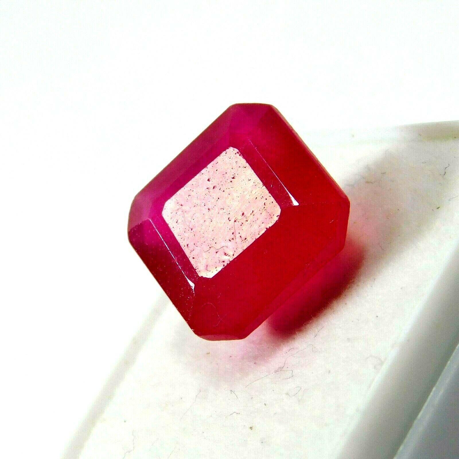 

9.60 Карат Натуральний Рубін СЕРТИФІКОВАНИЙ Вільний Дорогоцінний Камінь Червоний Квадратне Огранювання Розмір Кільця A-379 12.8 mm approx червоний