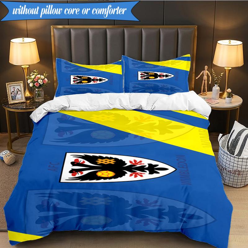 3PCS Afc Crest Printed Soft Bedding Set,Including 1pc Duvet Cover And 2pcs Pillowcases Perfect for Bedroom, Dormitory, Fan gift