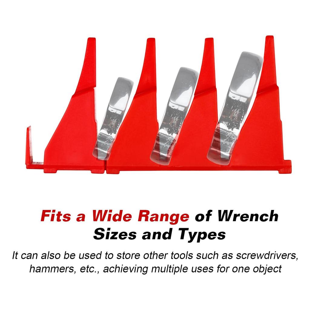 Wrench Pro Upright Storage Organizer 20 Wrenches Magnetic Hexagonal Head Style - Modular Toolbox Holder Made Durable Plastic