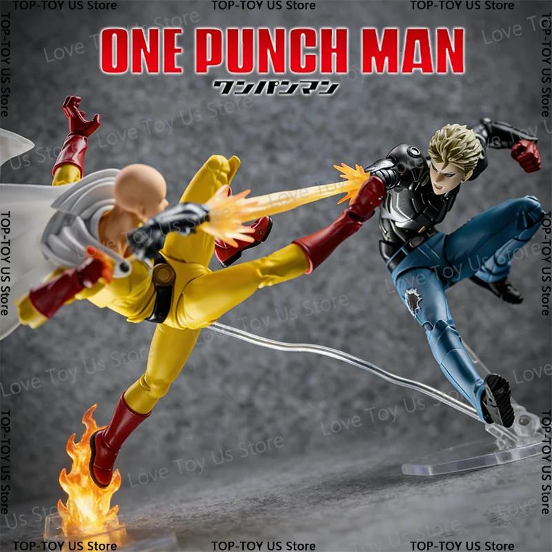 KAIYODO Revoltech Amazing Yamaguchi One Punch Man Action Figures: Saitama & Genos Movable POLYVINYL CHLORIDE Miniature Statue Animation Plaything