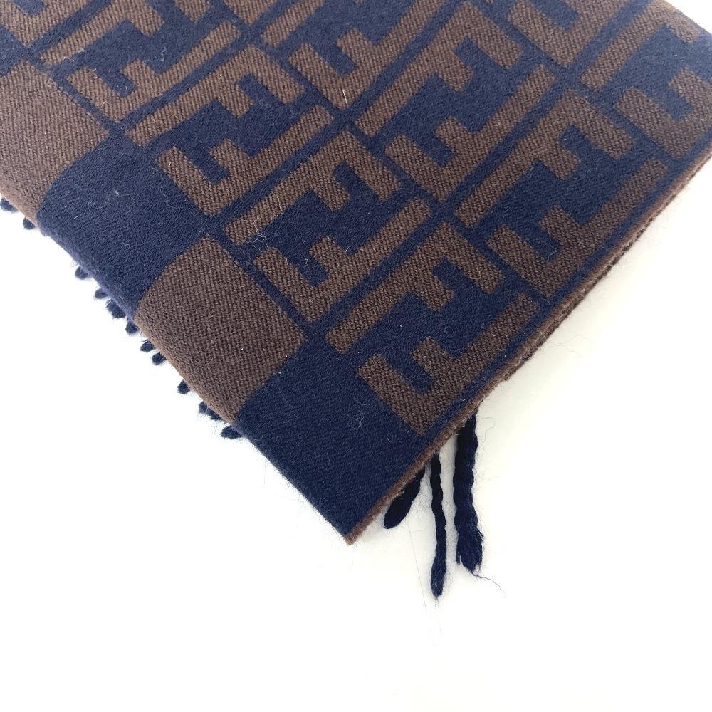 FENDI Zucca pattern Pecan Scarf with fringe, stole/shawl, winter clothing Scarf
