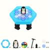Salvar Pingüino Rompehielos Juego, Pingüinos Atrapados en Hielo Juguete Rompehielos, Salvar Pingüino en Hielo Juego, Pingüino Rompehielos Juegos de Mesa de Puzzle para Niños con Cubos de Hielo