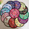 4 stk/sett Broderistoff Bord Kinesisk Stil Beskyttelsesmatte Brikke Kaffekoppmatte Bordbrikke Farge Tilfeldig