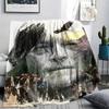 1PC THE WALKING DEAD Print Flannel Blanket, High quality Comfortable for All Seasons, Home Decor, Warmth and Comfort, Perfect for Christmas Gifts214