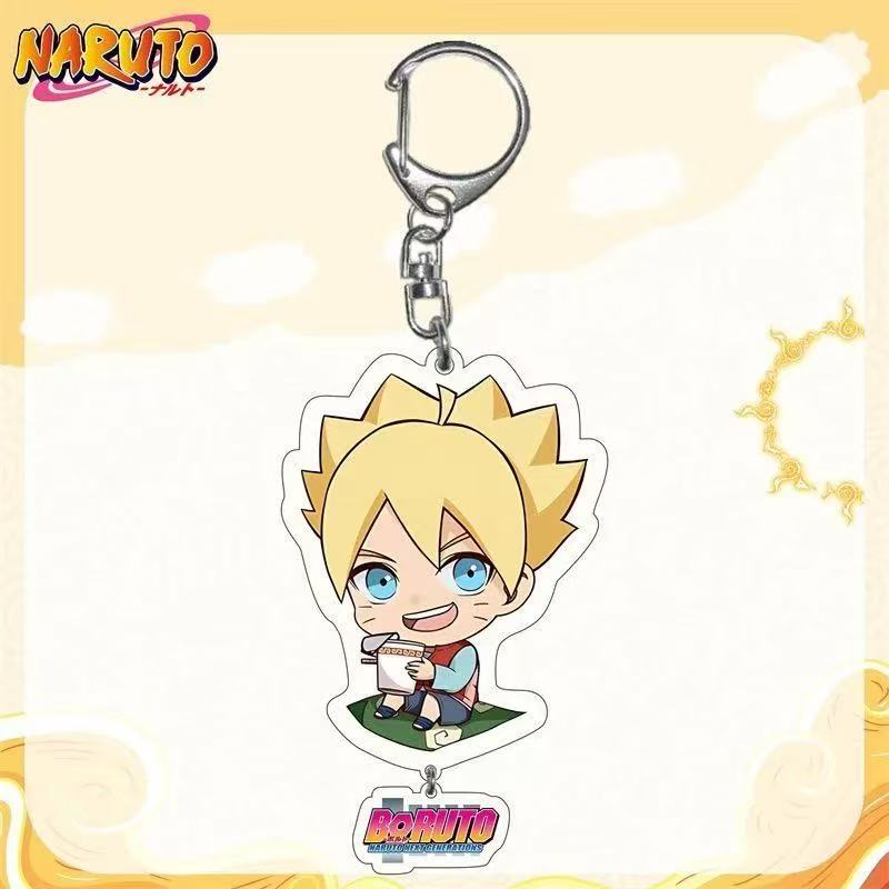 Anime Naruto Acryl Schlüsselanhänger Mithelfer Uzumaki Naruto Cartoon Schlüsselanhänger