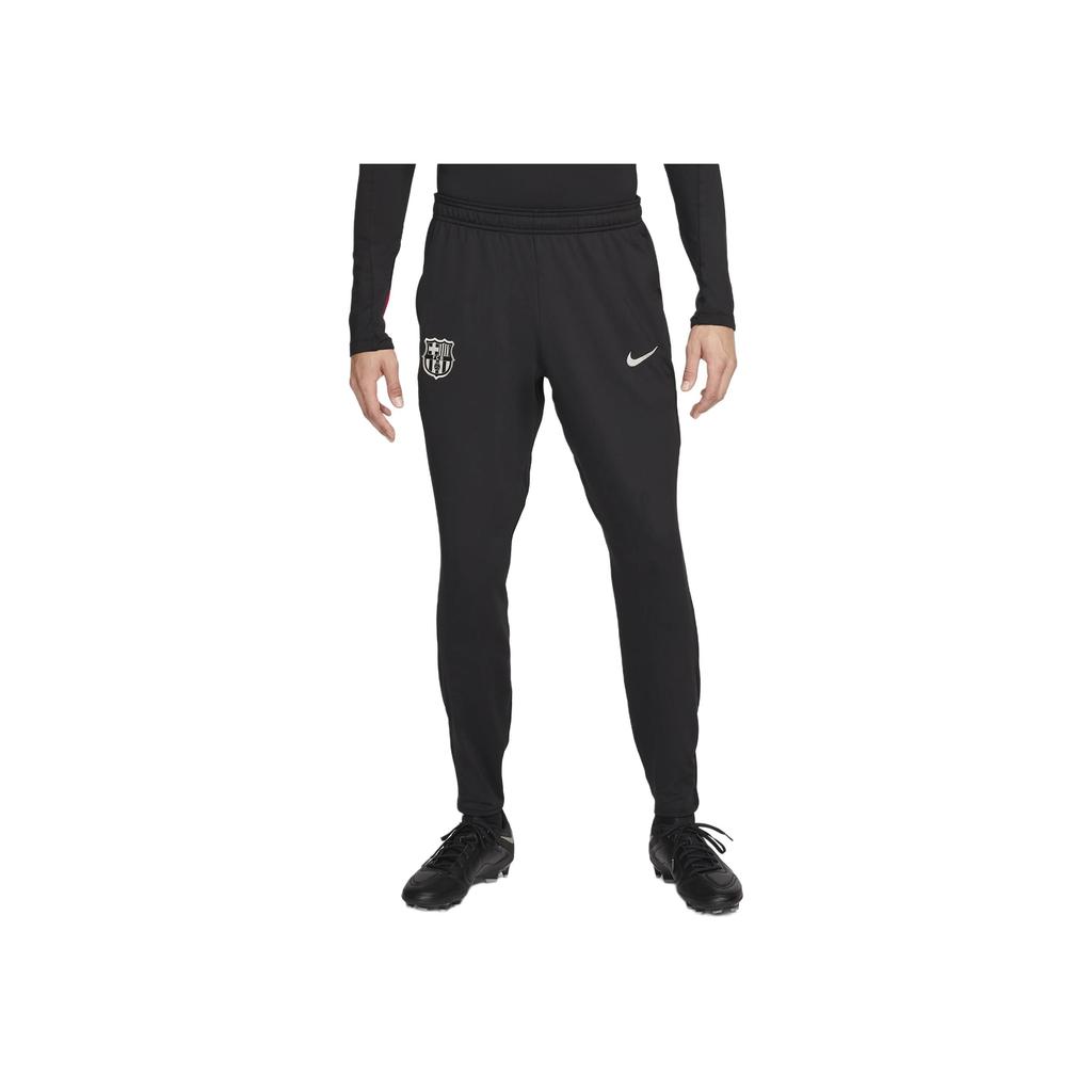 Nike Dri-Fit Barcelona Football Club Cool Comfortable Retro Sports Quick-Dry Slim Fit Knitted Pants Men pants Black FN9424-010
