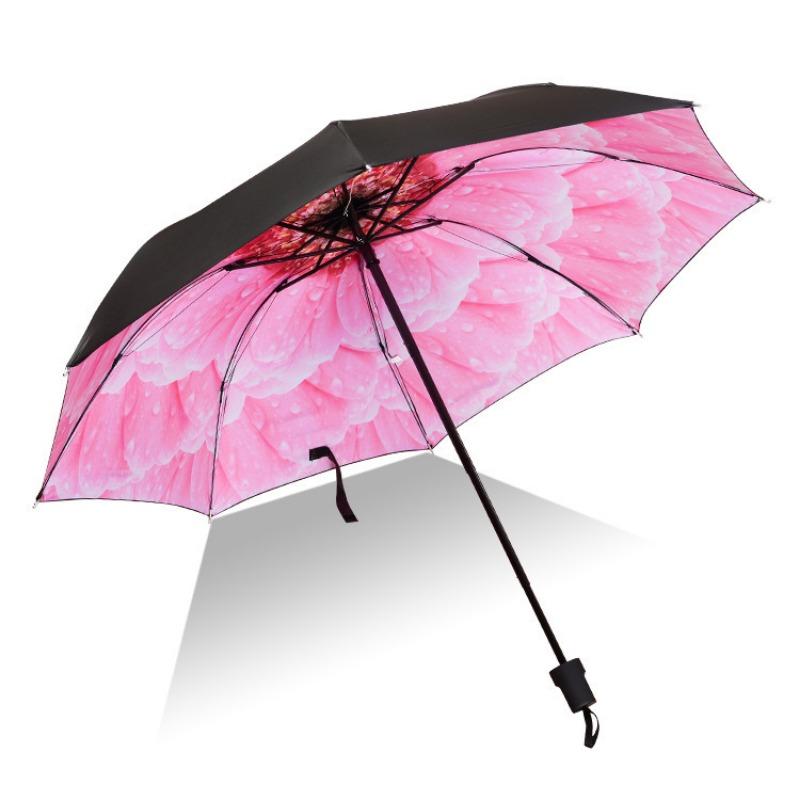 Umbrella Folding Umbrella Advanced Sense Sunscreen UV Protection Parasol Student Umbrella Rain Shine