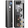 VEVOR 5 Rifles Gun Safe, Rifle Safe with Fingerprint Lock, Quick Access Gun Storage Cabinet for Shotguns with Removable Shelf, Pistol Rack