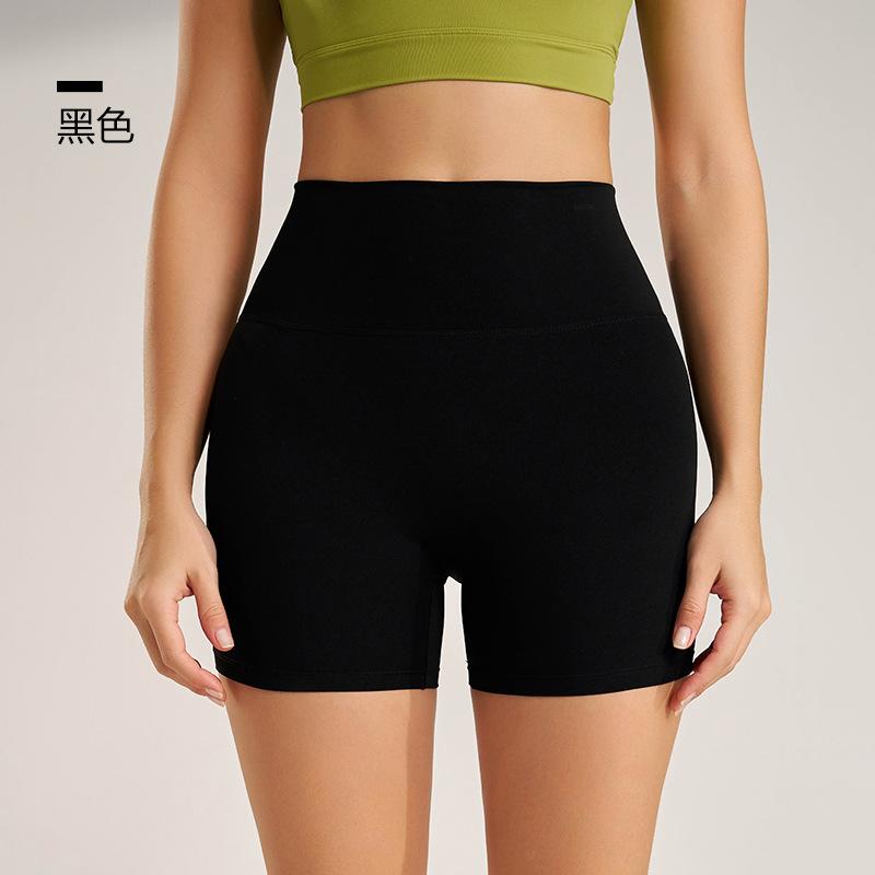 

Sports shorts, nude yoga three-point pants, new hip-lifting yoga clothes, sports cycling fitness pants S чорний