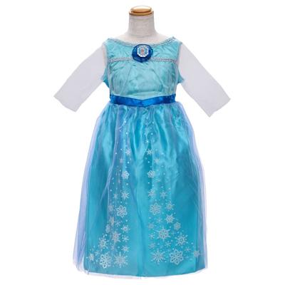 [Produto Doméstico Oficial] Vestido Brilhante de Frozen, Elsa, 100cm-110cm
