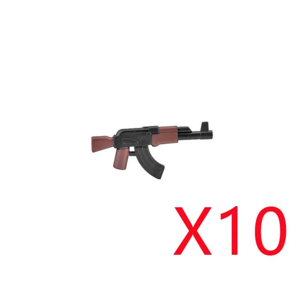 WWI WWII Building Blocks Soldiers Military Accessories Bomb Two-color Gun Mini Brick Weapons Gift Toy AKM Helmet RPG Grenad X026
