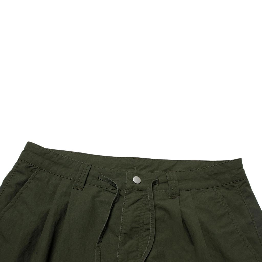 Li-Ning SS22 Solid Color Pocket Loose Casual Shorts Men Bottoms Deep-Olive-Green AKSS077-3