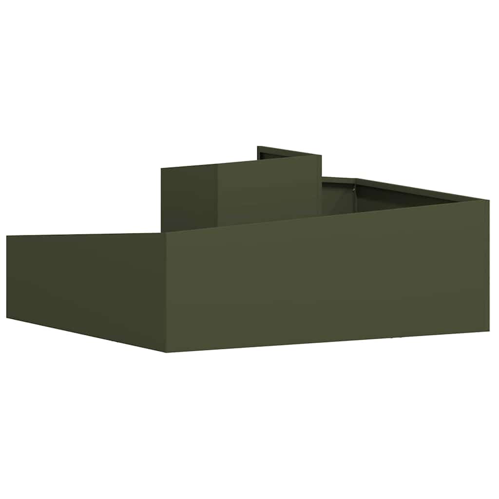 Garden Planter Olive Green 100 X 100 X 50 Cm