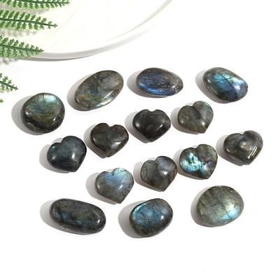 Ornement Cristal Brut Labradorite Pierre de Lune - Pièce à Main Irrégulière Grise