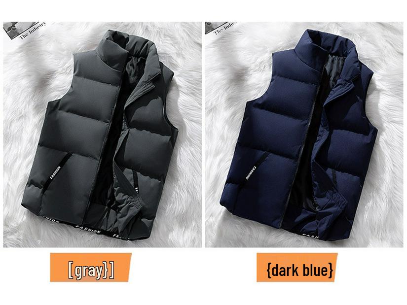 Trendy Men's Stand Collar Cotton Padded Vest - Autumn/Winter 2025