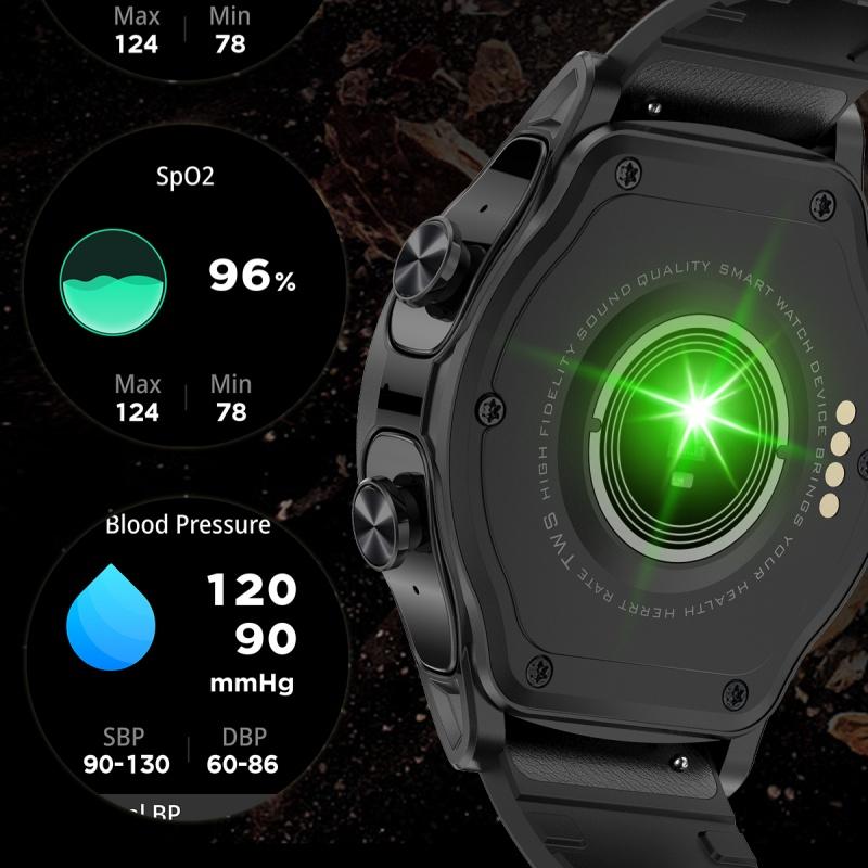 Rainbuvvy GT66 Smart Bracelet 1.39inch IPS HD Touchscreen 360x360 NFC Bluetooth 5.2 Android Smartwatch TWS Sports Watch Multi-language