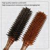 Natural Wooden Bristle Hair Round Brush Hair Roller Brush Hairdressing Anti Static Professional Barber Hair Comb Styling Tools
