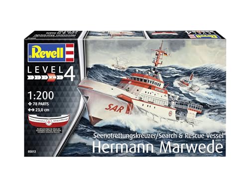 German Revell 1/200 DGzRS Hermann Melbede Rescue Boat Plastic Model