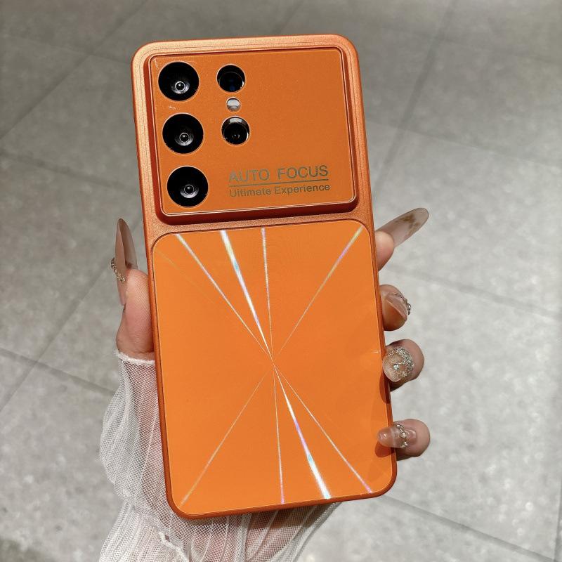 CD pattern Samsung S11ULTRA mobile phone case S11ULTRA Aurora S11ULTRA laser S11ULTRA Samsung s26ultra оранжевый