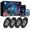 4pcs Dynamic Chassis Lights Colorful Lights with Various Flashing Modes Durable