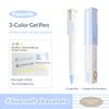 Planwith 3-in-1 Multi Gel Pen,Ins Pastel Color 0.5mm Effortless Writing For Color-Coded Notes,Journaling,Highlighting,Studying