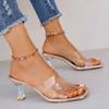 Módní dámské boty 2024 Vysoce kvalitní slingbacky Dámské pantofle Módní mělké moderní pantofle Nové boty na podpatku s otevřenou špičkou Dámské Zapatos Mujer