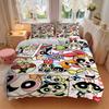 3pcs Powerpuff Girls Collection Bedding Set, Including 1 Quilt Cover and 2 Pillow Shams,Soft and Comfortable Home Bedroom.F066