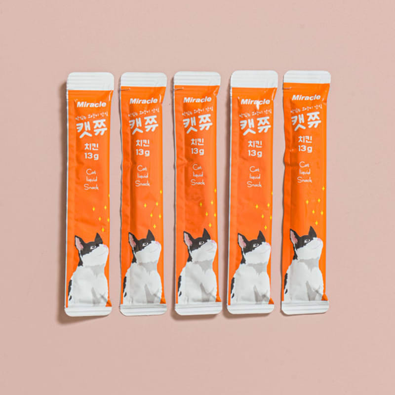 [Питомец] 5 Кошачьих жевательных палочек с курицей