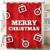 Tu Christmas Shower Curtain Waterproof Festive Holiday Decor Merry Xmas Pattern Bathroom Fabric Backdrop Holiday Home Decoration