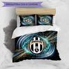 Set Biancheria da Letto 3 Pezzi con Stampa Pattern Juventus FC Morbido Delicato sulla Pelle Lavabile Copripiumino e Federe Set Stagione Unica Camera da Letto
