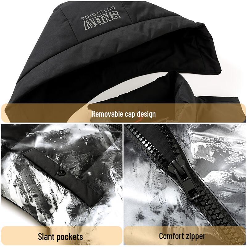 Kangbo Men's Fashion Loose Fit 90% Down Vest