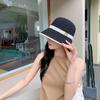 Fisherman's hat Children's summer Japanese sunscreen hat Spring knitted straw hat Breathable sun hat Bucket basin hat Sun hat