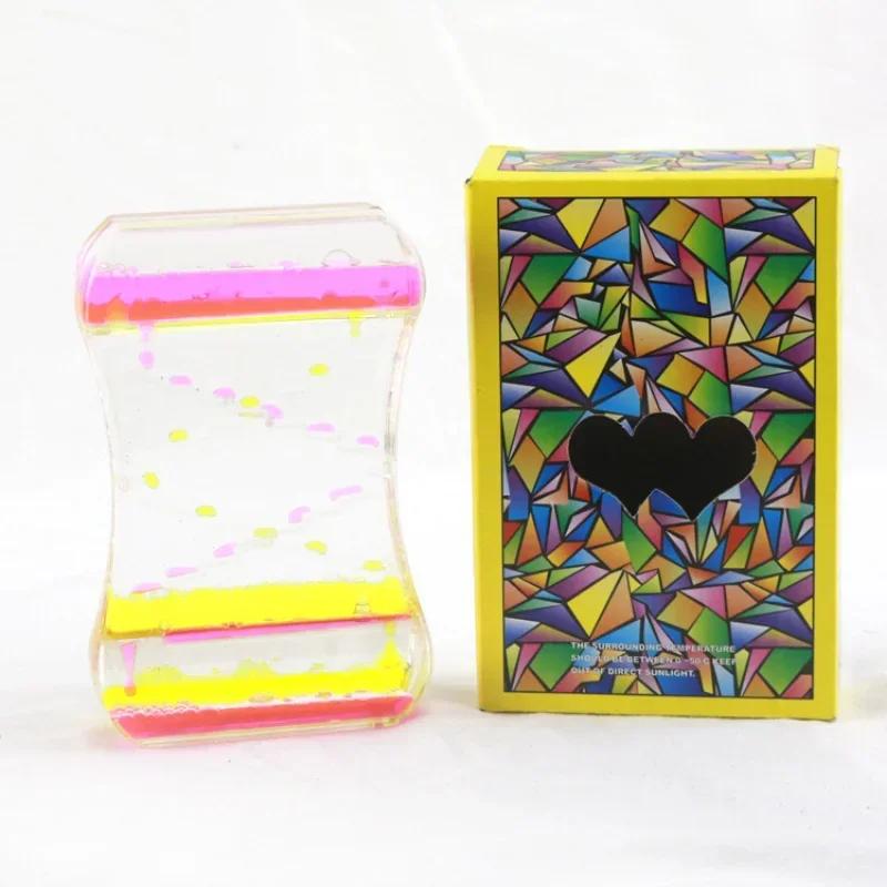 Timglas Timer Blandad Färg Tvåfärgad Oljedroppe Stege Flytande Vatten Oljedroppe Kreativ Dekoration Födelsedagspresent Timer Heminredning