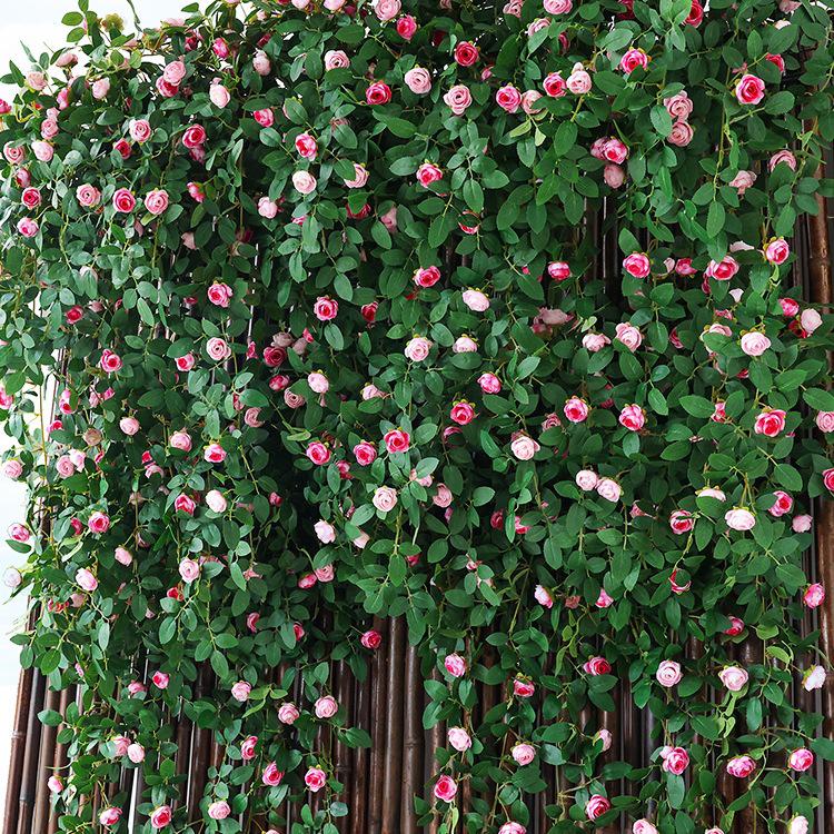Rose Vine Faux Flower Garland for Air Conditioner, Ceiling, and Wall Decoration