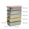 Stackable Fruit,Vegetable,Meat Food Container Durable Sealed 304 Stainless Steel Fresh-keeping Box Refrigerator&Microwave Safe