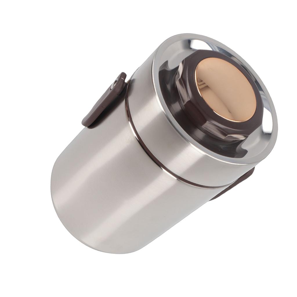 Caixa de Almoço Térmica a Vácuo de Aço Inoxidável 304 de 2000ml Portátil Barril Térmico a Vácuo de 3 Camadas Cor Aço Inoxidável