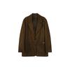 Lap Single 2-Button Jacket (Suede/Faux Leather) Ar3Lz862