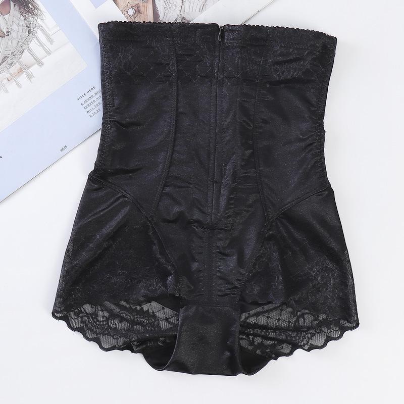 High-Waist Tummy Control Body Shaping Pants with Zipper - Postpartum Slimming and Hip-Lifting Waist Cincher for Plus Size Women, Anti-Roll Edge