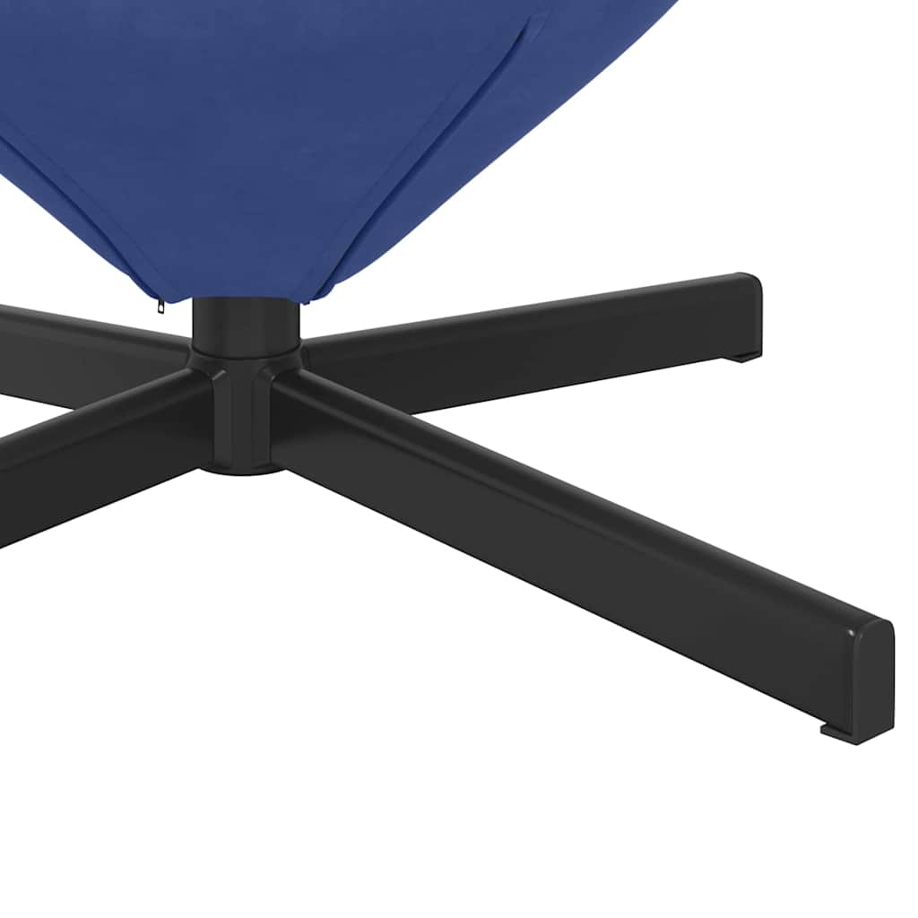 Egg Chair Police Blue 63 x 73 x 90 cm Velvet