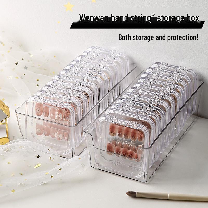 Transparent Wearable Nail Art Storage Box for Small Accessories - Hot-Selling, Partitioned Design