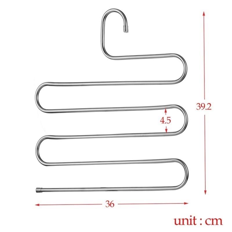 Multilayer Stainless Steel Magic Pants Hangers Space Savers Storage Rack for Hanging Jeans Scarf