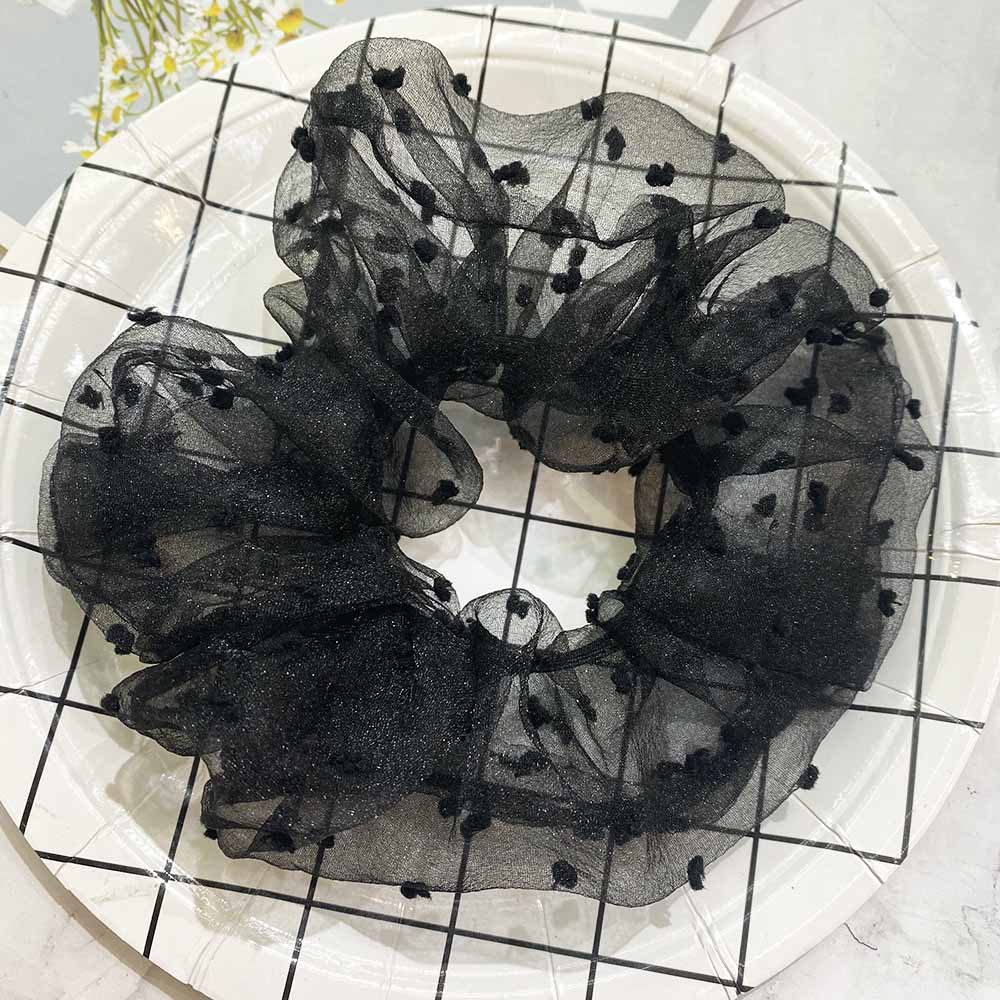 

Черные шифоновые резинки для волос женские сетчатые резинки для волос веревка корейские девушки конский хвост резинка модные аксессуары для волос Size fits all