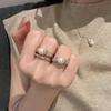 Open Ring Vintage Pearl Twist Braided Jewelry Minimalist Elegant Pearl Ring for Women Fashion Statement Accessory