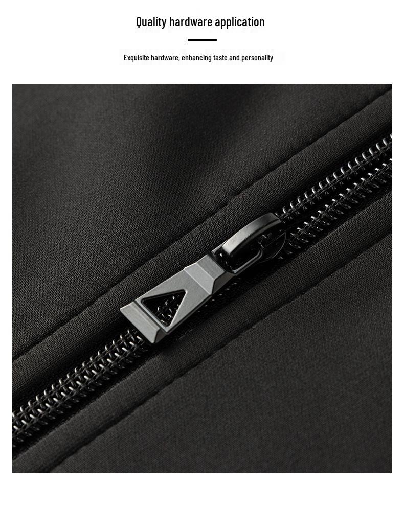 Unisex S-6X Three Stripe Casual Sportswear: Loose Jacket & Long Pants Two-Piece Set