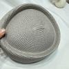 New Elegant Straw Beret Hat Classic Handmade Flight Attendant Hat Simple Teardrop Vintage Sun Hat Summer Wear