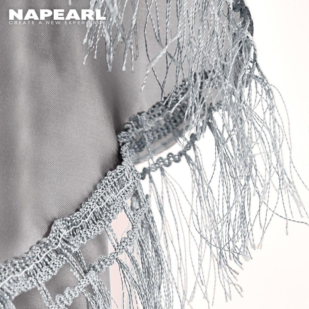 1PC NAPEARL European Luxury Tassel Decoration Solid Color Curtain Head for Home Decor