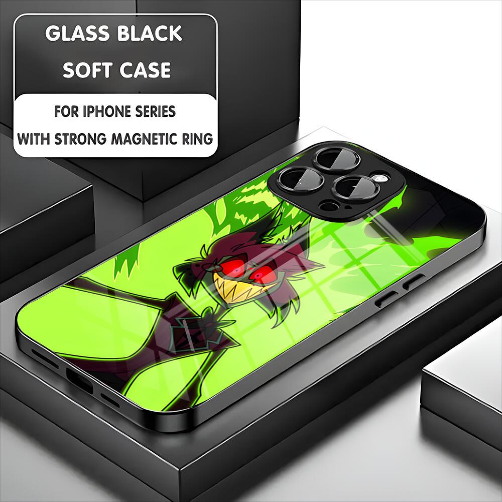 H-Hazbin H-Hotel Phone Case For Iphone 17 16 15 14 13 11 12 Pro Max Mini Plus Magnetic Glass Phone Cover
