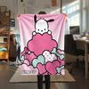 1PC Pochacco Print Flannel Blanket, High quality All Seasons, Home Decor, Warmth and Comfort, Perfect for Christmas Gifts