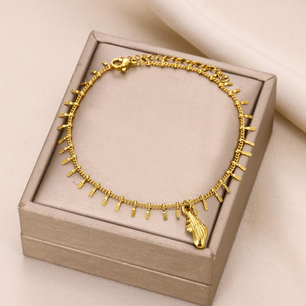 Freshwater Pearl Jewelry Set Shell Starfish Star Necklace Anklet Sets For Women Fashion Stainless Steel Chain Party Daily Gifts